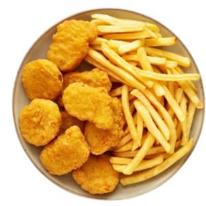 Chicken Nuggets mit Pommes